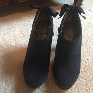 Gorgeous Blue Suede Booties